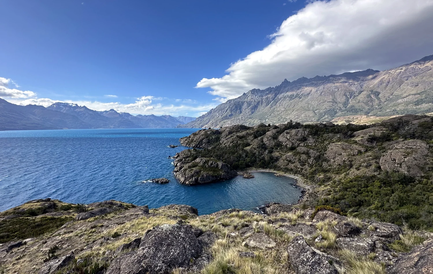 Panorámica final del lago General Carrera